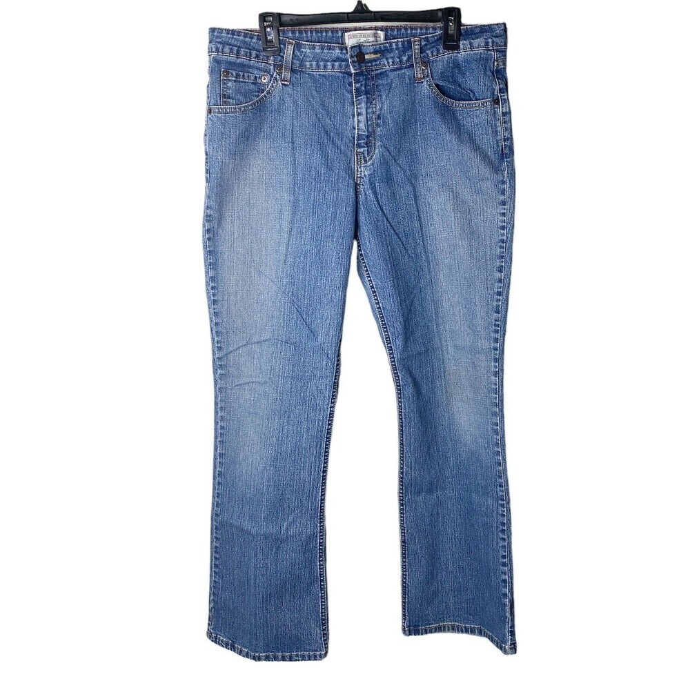 Levi Strauss Signature Stretch Low Rise Bootcut Jeans Womens Size 14 MED Blue